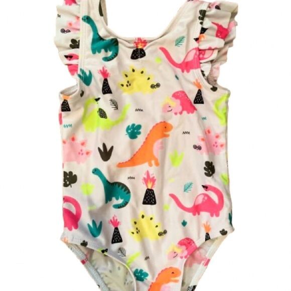 ☀️ Colorful Dinosaur Print Swimsuit - Picture 1 of 5